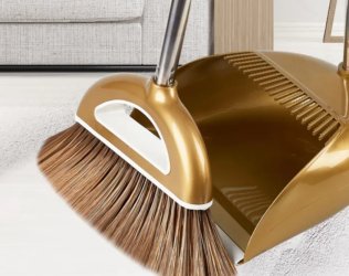 Golden Broom Dustpan Set