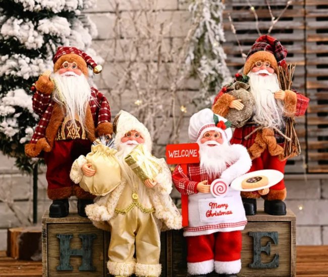 30cm Christmas Santa Claus Doll Xmas Toy Merry Christmas Tree Decor