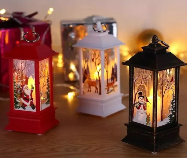 Christmas Flame Light Hanging Lantern