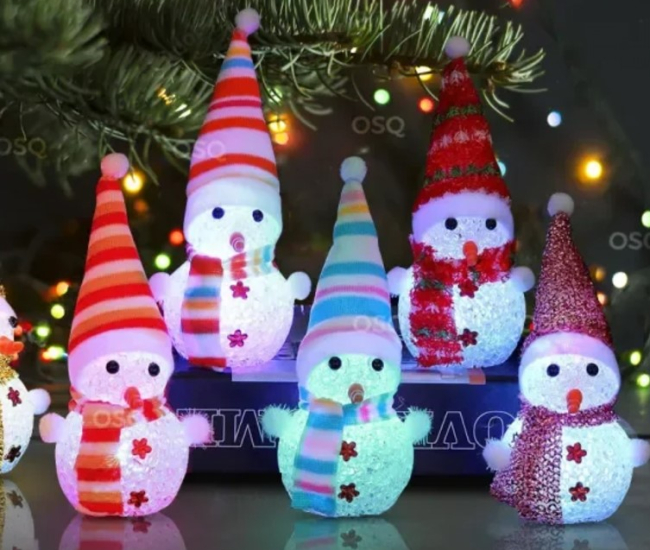 Cute Christmas Snowman LED Light