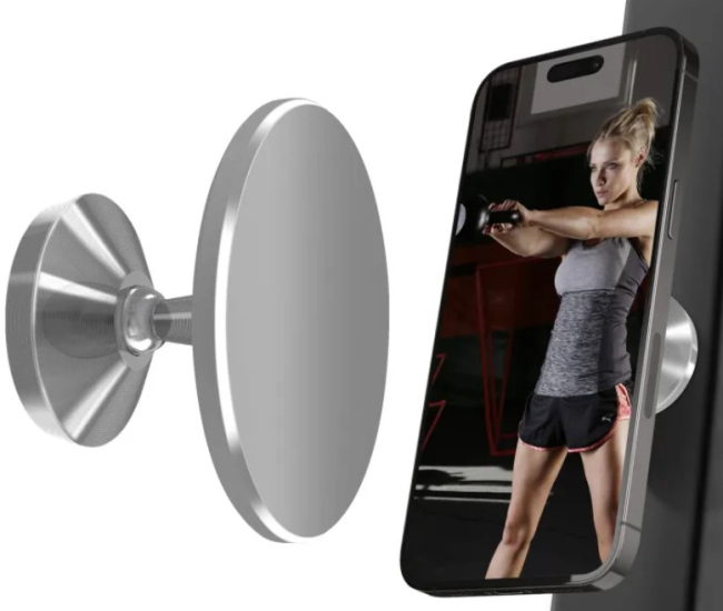 Dual Magnetic Gym Phone Holder - Ideal for Fitness Video Selfies