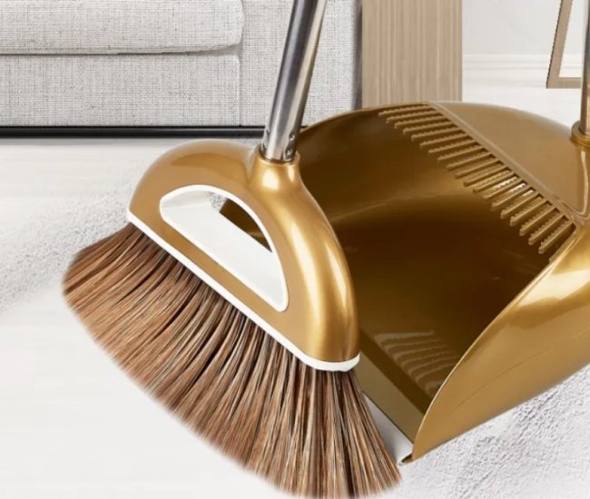 Golden Broom Dustpan Set