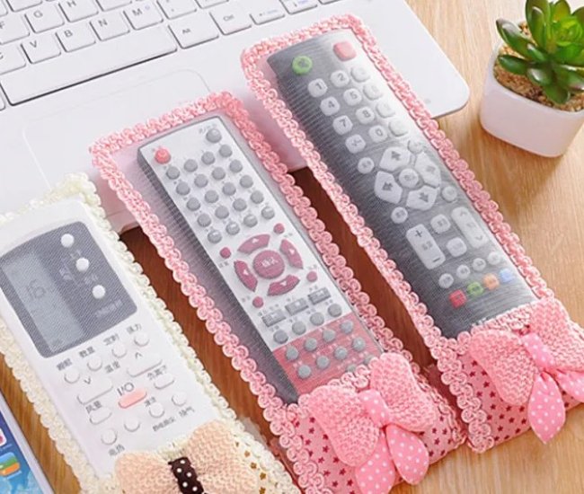 Lace Little Bear TV Remote Control Protective Cover