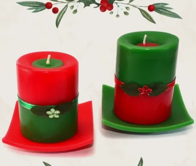 Marzen Xmas Celine Scented Candles Set of 2