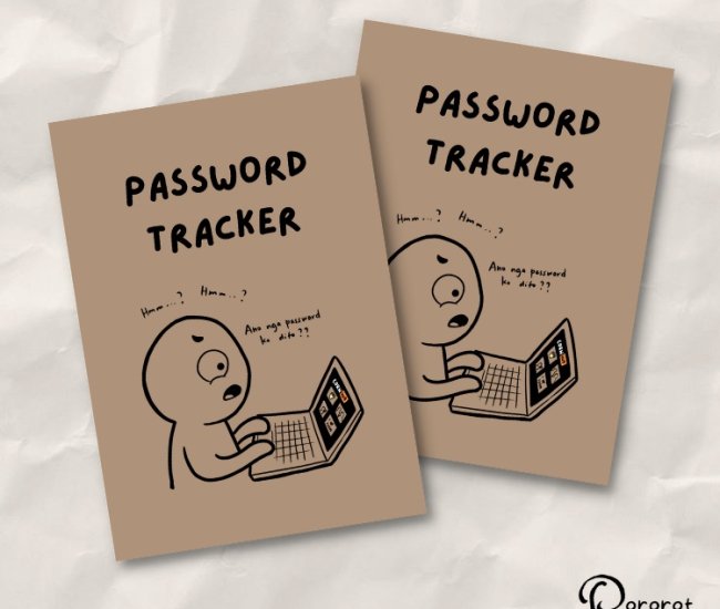 Password Tracker Booklet