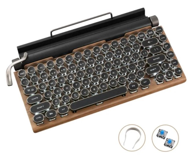 Retro Typewriter Style Keyboard