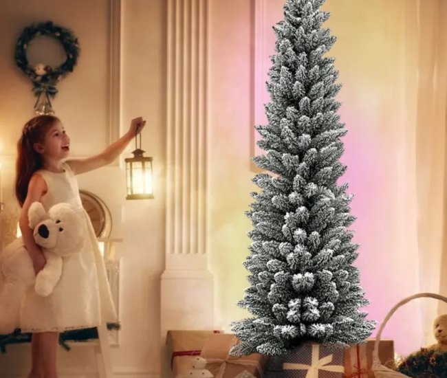 Snow Flocked Hinged Artificial Christmas Tree