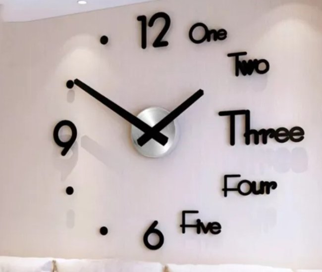 Trendy Modern Big 3D Wall Clock