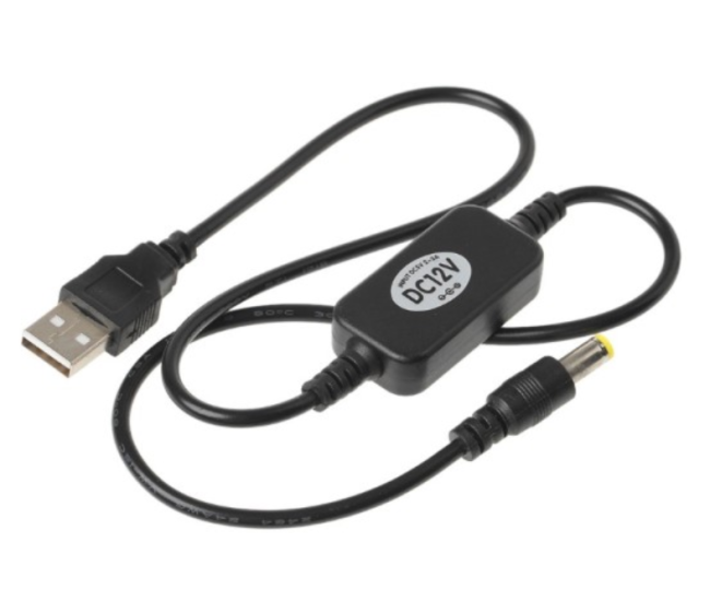USB 5V To DC 12V Step Up Cable For Modems & Routers