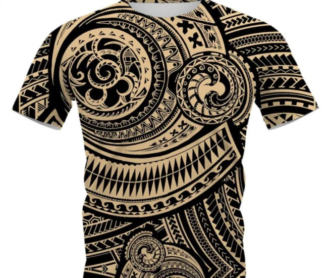 Viking Tattoo T-Shirts for Men - Polynesian Style 3D