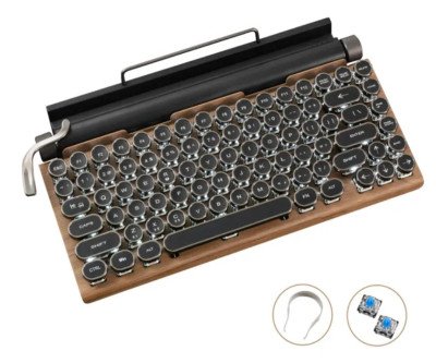 Retro Typewriter Style Key...