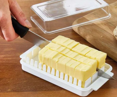 Transparent Butter Cutting Box and Storage