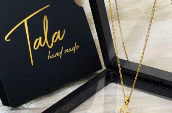 TALA Handmade 18K Gold Plated Necklace with Star & Moon Pendant