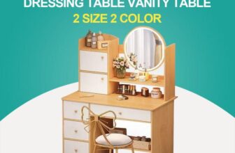 Bewell Minimalist Modern Dressing Table with Integrated Organizer