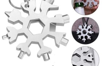 NEXA 18-in-1 Snowflake Universal Wrench for Camping and Outdoor Survival (Black)