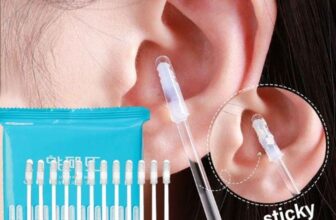 Dorisna 24-Piece Disposable Sticky Ear Swabs for Gentle Earwax Removal