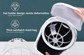 Hat Washing Bag and Support for Baseball Caps and Trilby Hats