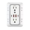 Universal US Multi-Socket Wall Charger with 6 AC Outlets and 4 USB Ports