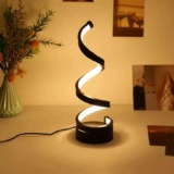 Modern Spiral LED Table Lamp with 3-Color Change and USB Power Supply