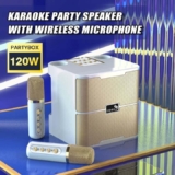 Portable Karaoke Bluetooth Speaker with Dual Rechargeable Wireless Microphones