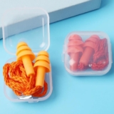 Reusable Silicone Earplugs with Hard Case for Noise Reduction and Waterproof Protection
