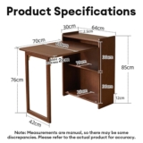 Foldable Japanese Bamboo Computer Desk
