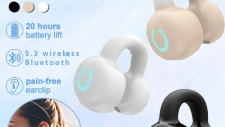 New Ear Clip Bluetooth Headset with Breathing Light