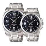 Nary 6127 Luminous Stainless Steel Couple’s Watch Set