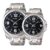 Nary 6127 Luminous Stainless Steel Couple’s Watch Set