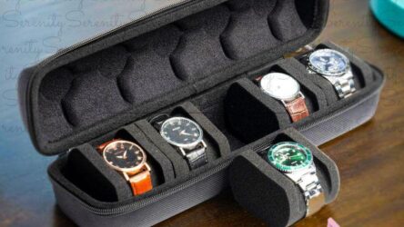 Serenity Heavy Duty Travel Watch Organizer with Zipper (3 or 5 Slots)